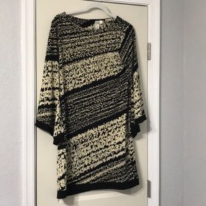 Black and cream dress